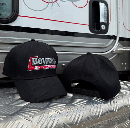 Bower's Black 6 Panel Twill Cap